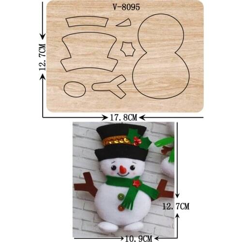 New Christmas snowman wooden dies cutting dies for scrapbooking Multiple sizes V-8095