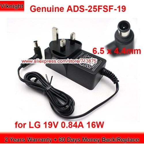 Genuine ADS-25FSF-19 LCAP42 19V 0.84A AC Adapter for LG 22MK400A 19M38D 19M38A 22MK430H 22M38A-B Power Supply