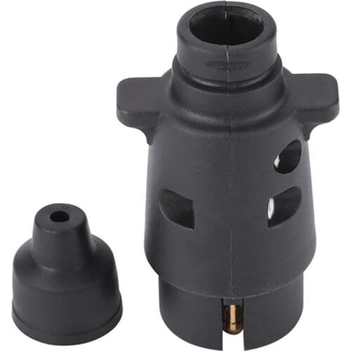 Plastic 7 Pin Socket Plugs For Trailers RVs 12V 7 Way Round Standard European Car Plug Connector