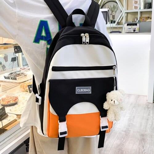 Simple Womens Backpack Teenage Girls Waterproof Oxford School Bag Preppy Style Bookbag Lady Large Capacity Anti Theft Bagpacks