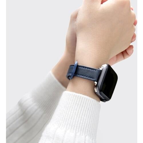 Genuine Leather Strap for Apple watch band 44mm 42mm/40mm 38mm Single Tour watchband for iwatch Series SE 6 5 4 3 2 Bracelets