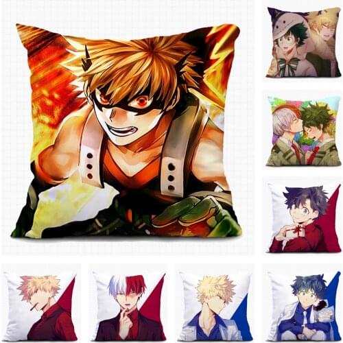 Anime My Hero Academia Home Textile Christmas Sofa Pillow Case Custom Todoroki Shoto Decorative Cushion Covers Pillowcase A13