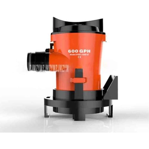 SFBP1-G600-03 12V DC Electric Bilge Pump Ship Drainage Micro Submersible Centrifugal Pump 600GPM/h 3/4 Inch Water Pump Hot Sale