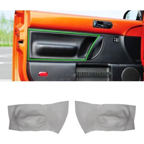 Gray Leather Front Door Panel Cover For VW Beetle 1998 1999 2000 - 2010 Car-styling Door Armrest Panel Cover Sticker Trim