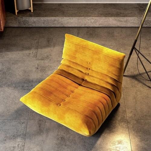 Modern Simple Single Sofa Bedroom Balcony Fabric Double Sofa Milk Tea Shop Multi-person Leisure Lounge Chair