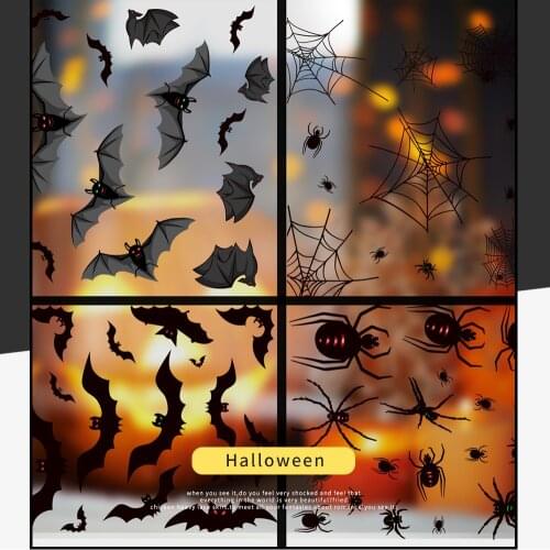 Halloween Static Stickers Ghost Festival Window Sticker DIY Window Film House Props Scene Layout Halloween Decoration For Home