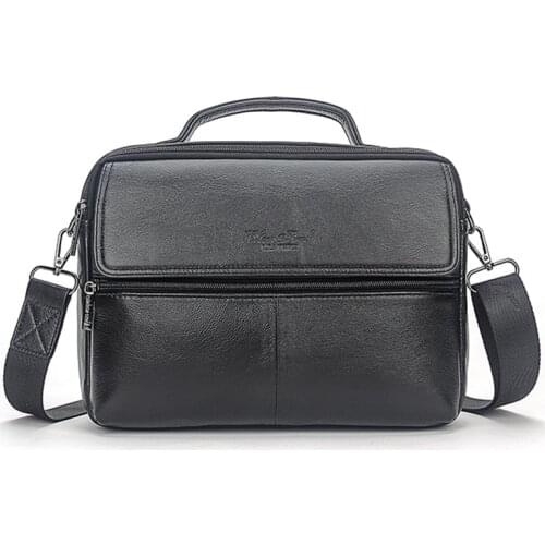 Genuine Leather Men Messenger Cross Body Toge Bags Business Natural Skin Male Briefcase Sinlge Shoulder Top Handle Bag Handbag