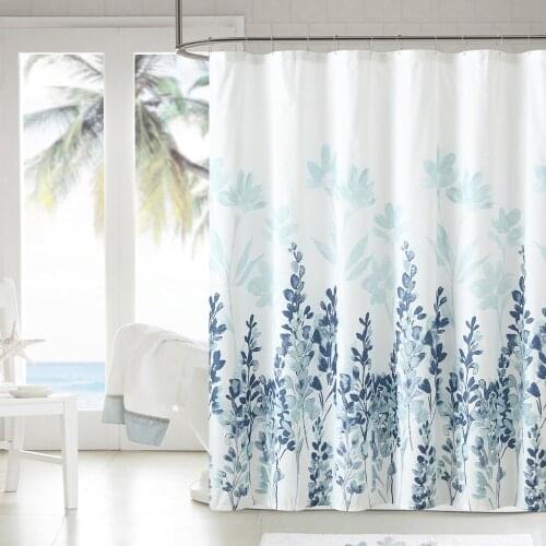 Flowers Fabric Shower Curtains for Bathroom Curtain Set with Hooks Rings Waterproof Bath Curtain with Hooks Home Decoration