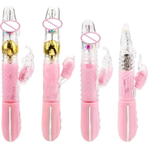 VATINE G Spot Dildo Rabbit Vibrator Vibration Rotation Female Masturbation Sex Toys for Women Clitoris Stimulator Sex Shop