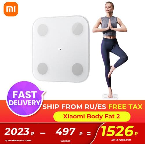 Original Xiaomi MI Smart Composition Scale Body Fat Scale 2 Bluetooth 5.0 Balance Test 13 Body Data BMI Muscle Rate Health Scale