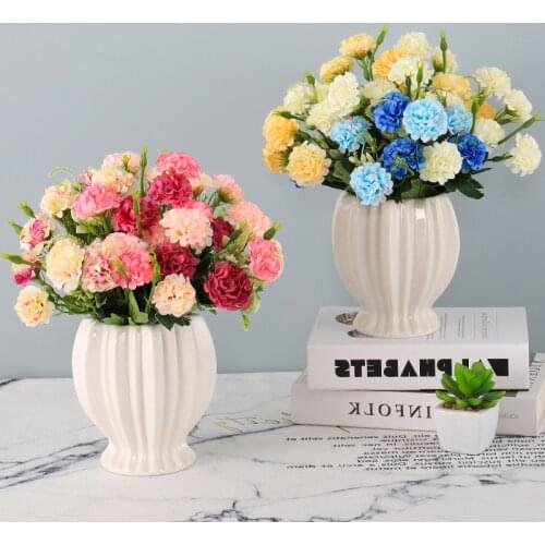 1Pcs 10 heads Chrysanthemum Flower Branch Artificial Non-woven Fabrics Home Decorating Artificial Flowers Lace Decorative