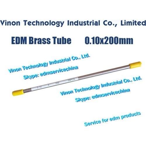 20pcs/lot) 0.10x200MM Brass Tube Single Channel, Brass EDM Tubing Electrode Single Hole Dia. 0.10mm, Length 200mm for Drill edm