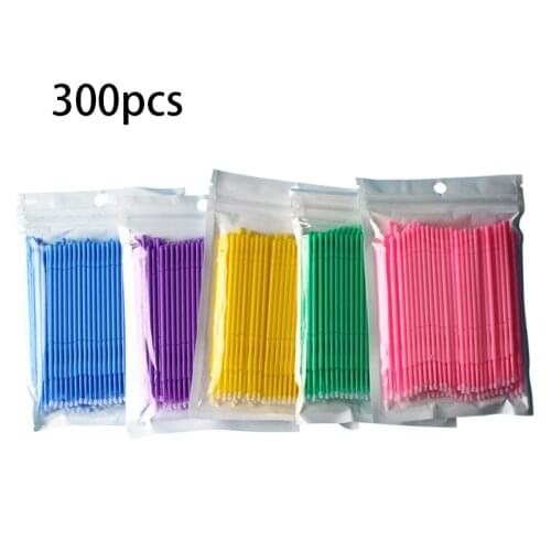 3100Pcs Disposable Micro Eyelash Brush Pointed Eyelash Extension Makeup Brush Mini Cotton Stickers Mascara Applicators Tools