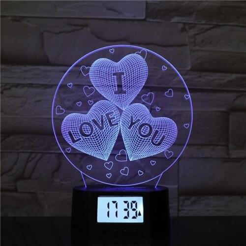 3D Night Light Modeling Lamp USB Interface For Kids Toys Gift Birthday Alarm Timer