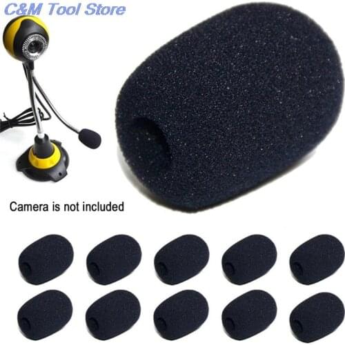5pcs 30*20*8 Telephone Headset Mic Cover Microphone Windscreen Windshied Headset Foam Headset Replacement Foam Microphone Cover