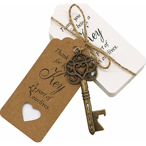 50pcs/lot Wedding Candy Souvenir Gift Set Pillow Candy Box Vintage Rose Skeleton Key Opener French Ribbon Party Favor Supplies