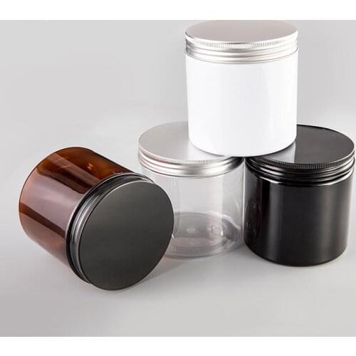 500ml clear Body Cream Cans Tins 500g PET Jar Bath salts Container mask cream day night essence wax moisturizer body scrub pack