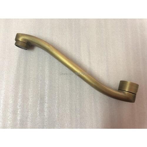 Free shipping Antique 20CM Length Kitchen Bathroom Shower Faucet Spout Pipe With Aerator Faucet Accessories Replacement GI1329