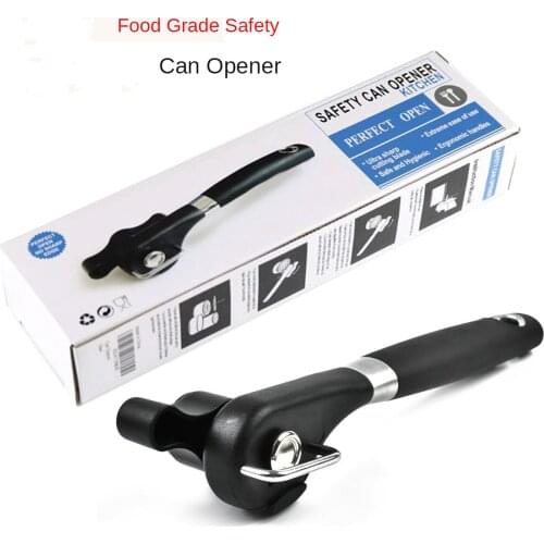 Safety Easy Stainless Steel Manual Can Opener Professional Effortless Openers with Turn Knob Household Kitchen Useful Tools