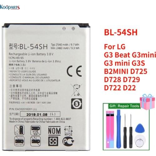 BL-54SH Battery Replacement for LG Optimus BL-54SH LG G3 Beat G3mini G3 mini G3S B2MINI D725 D728 D729 D722 D22 with free tools