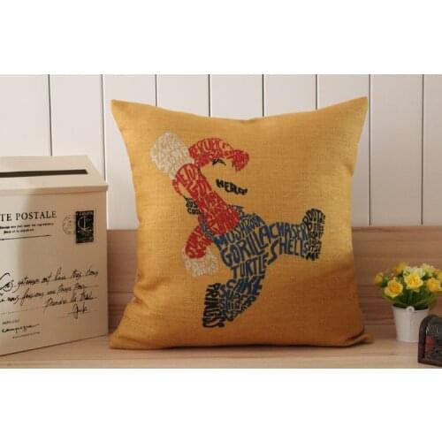 Super Mario brother pillow cover, cute cartoon creative Mario throw pillow case pillowcase wholesale