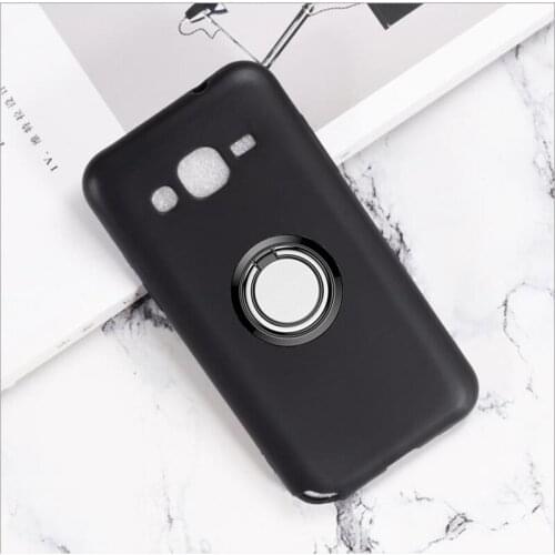 For Samsung Galaxy J2 (2015) Back Ring Holder Bracket Phone Case Cover TPU Soft Silicone On J200F J200Y J200G J200H J200GU J200M