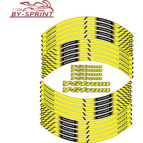 For SUZUKI V-STROM V-strom Motorcycle Front Rear Wheel Decals Moto Reflective Sticker Rim Tire Decoration Protection Stickers