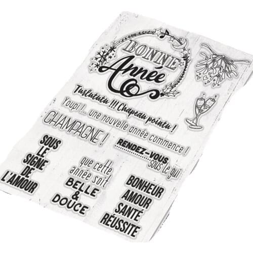 French Transparent Clear Silicone Stamp/Seal for DIY scrapbooking/photo album Decorative clear stamp sheets A1402