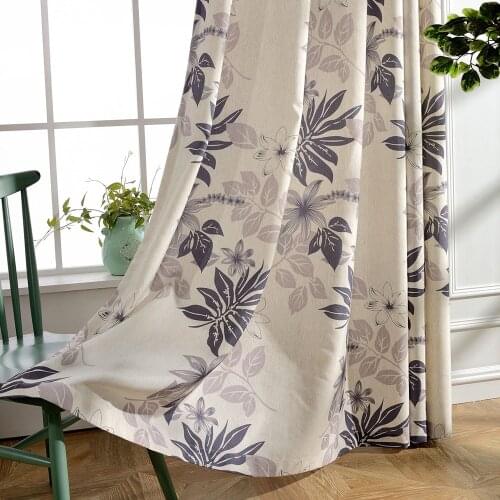 Beautiful Printed Floral Purple Curtains for Living Room Bedroom Kitchen Home Decorative Drapes Window Treatments