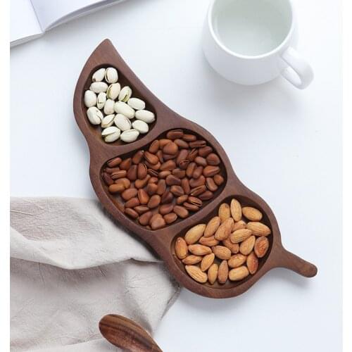 Creative Nordic Multi-grain Wooden Fruit Plate Snack Dried Living Room Coffee Table Melon Box Candy Dish