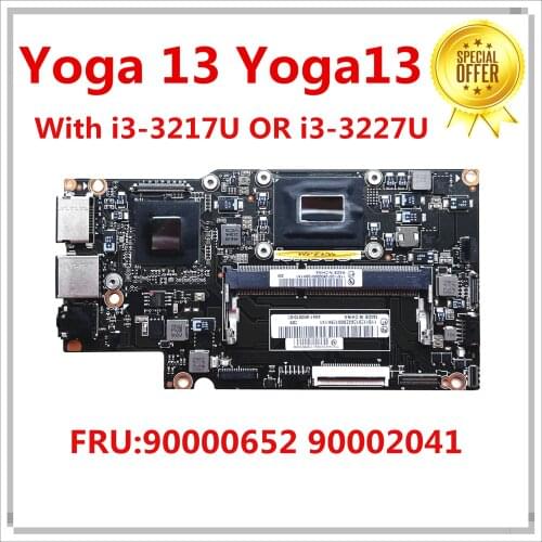 Original For Lenovo Yoga 13 Yoga13 Laptop Motherboard Fru 90002041 With i3-3227U CPU QS77 DDR3L MB 100% Tested Fast Ship
