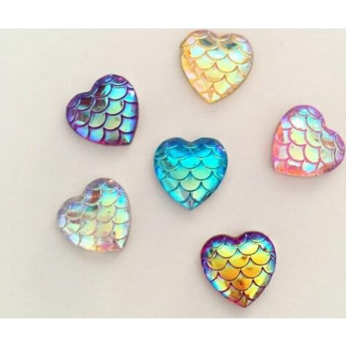 NEW 30PCS 12mm AB color Heart Resin Snakeskin grain flatback Scrapbooking for phone craft C74