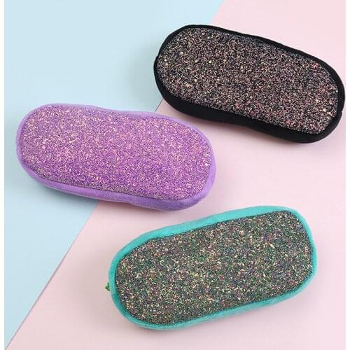 New Fashion Plush Sequins Coin Purse Wallet Kids Girl Glittering Purse Women Handbag Party Zipper Clutch Bag Earphone Package