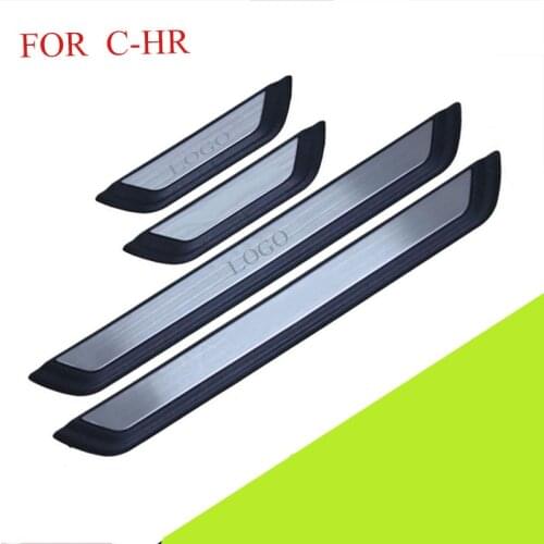FIT For C-HR 2016 2017 2018 Door Sill Scuff Plate Welcome Pedal Stainless Steel Car Styling Accessories FOR CHR