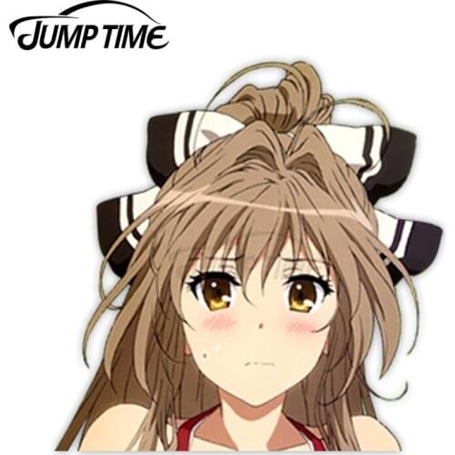Jump Time Amagi Brilliant Park Sento Isuzu 18 Ecchi Bikini 7.9 Cute Anime Girl Peeker Vinyl Decal Window Waifu Car Stickers