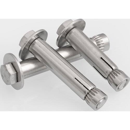 Stainless steel expansion screw shield anchor with hex bolt for Bracket connecting fastener Air conditioning wall Fixing Screw