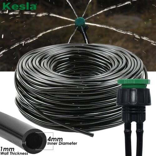 KESLA 5M-50M Watering Hose 4/7 mm Garden Pipe Tubing W/ 1/2''&3/4'' Integrated Connector for Irrigation Systems Kit Greenhouses
