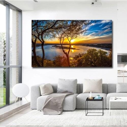 Modern Landscape Vintage Tree Canvas Painting Wall Art Living Room Big Size Print Picture Poster Home Decoration Cuadros