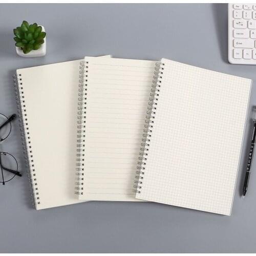 A6/A5/B5 Spiral Notebooks And Journals Agenda 2021 Writing Note Diary,Dotted Grid/Blank/Ruled Pages,Transparent Hardcover