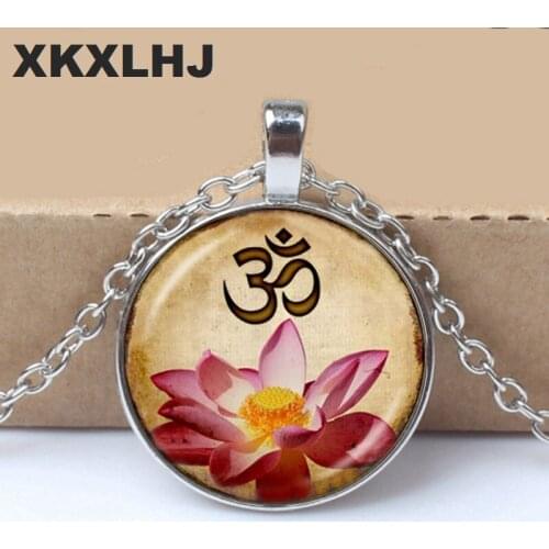 XKXLHJ 1 Piece Fashion White Zen Buddhism Yoga Muslim Meditation Mandala Necklace Vintage Jewelry High Quality
