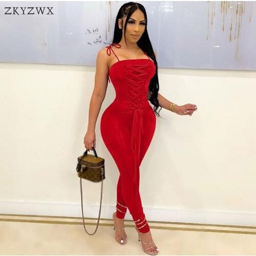 ZKYZWX Corset Bandage Bodycon Playsuit Summer Women Clothes Sleeveless Rompers Streetwear Ladies Wholesale LoungeWear Outfits