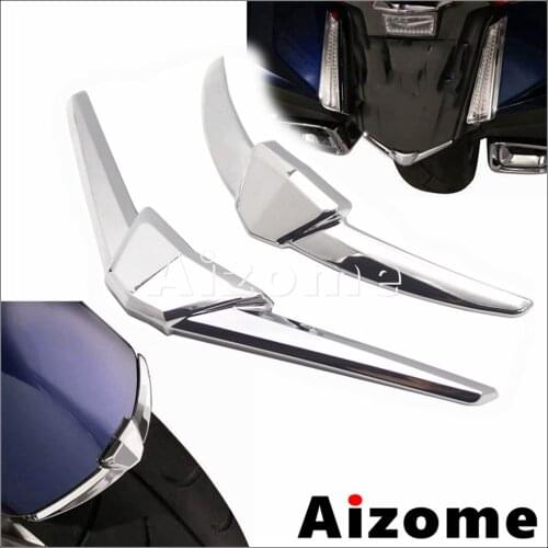 1pc Chrome Plastic Motorcycle Fender Tip Case For Honda Goldwing GL1800 Gold Wing Front &Rear Mudguard Trims 2018 2019 2020 2021