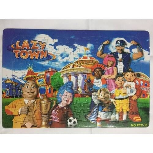 2PCS 2019 Hot 42x28cm Lazy Town Jigsaw Puzzle LazyTown 2D Football Puzzles Christmas Kids Toys For Children Baby Toy Educational