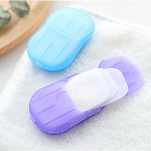 20PCS Outdoor Travel Disposable Soap Paper Portable Soap Paper Washing Hand Bath Clean Scented Slice Sheets Mini Paper Soap