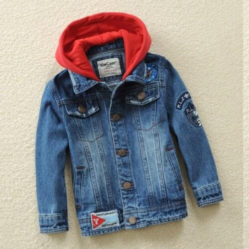 2019 new spring and autumn childrens clothing boy jeans suit big children Europe and America children denim jacket shirt childr