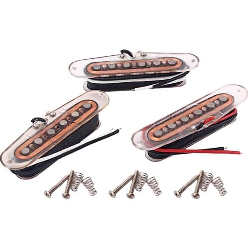 3pcs/set Vintage Tone Alnico V Single Coil Pickups Set for ST 6 String Eletric Guitars Replacement Parts