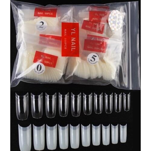 500Pcs False Nail Clear/Natural/White Half Cover French Nail Tips U-shape Acrylic UV Gel Manicure Fake Nails Art Tips MAFANAILS