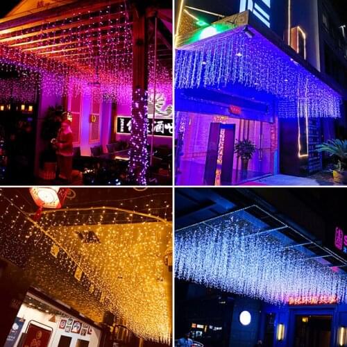 6x3M/3x3m Led Icicle Fairy String Lights Garland Patio Light Garden Decor Christmas Decorations for Outdoor Wedding Navidad Deco