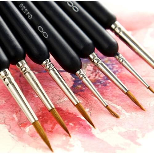 9pcs/Set Paint Brushes Artist Weasel Hair Brush Pen For Gouache Watercolor Paint Oil Painting For Beginners Artists