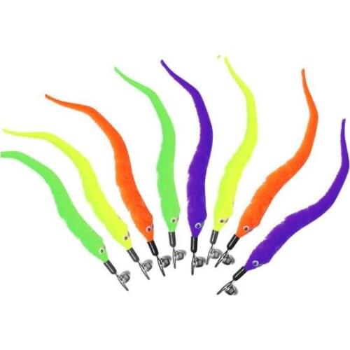 Colorful Pet Kitten Cat Toys Teaser Replacement Refill Plush With Bell Cat Playing Stick Pet Products Random Color